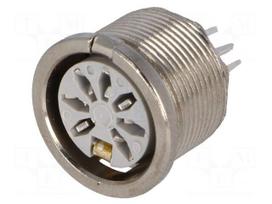 Socket | DIN | female | PIN: 7 | Layout: 270° | THT | 34V | 2A | silver plated