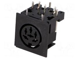 Socket | DIN | female | PIN: 6 | Layout: 240° | angled 90° | THT