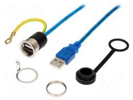 Adapter cable | USB A socket,USB A plug | 1310 | USB 2.0 | IP54 | 1m