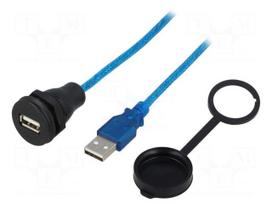 Adapter cable | USB A socket,USB A plug | 1310 | USB 2.0 | IP67 | 1m