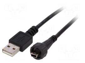 Adapter cable | USB A plug,mini USB B plug (sealed) | IP67 | 2m
