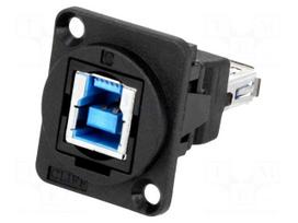 Coupler | USB A socket,USB B socket | FT | USB 3.0 | plastic | 19x24mm