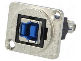 Coupler | USB A socket,USB B socket | FT | USB 3.0 | metal | 19x24mm