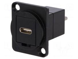 Adapter | USB C socket-front,USB C plug-back | FT | USB-C | metal