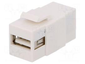 Socket | adapter | female x2 | USB A socket,USB B socket | straight