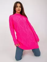Fluo rožinis megztinis