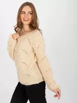 Smėlio spalvos megztinis