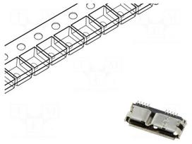 Socket | USB B micro | SMT | PIN: 10 | USB 3.0