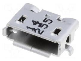 Socket | USB AB micro | on PCBs | SMT | PIN: 5 | horizontal | gold-plated