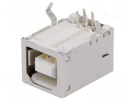 Socket | USB B | on PCBs | THT | PIN: 4 | angled 90° | shielded | USB 2.0