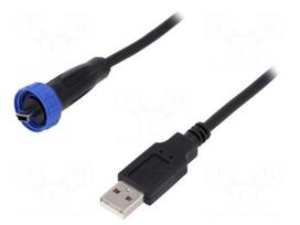 Adapter cable | USB A plug,USB B mini plug (sealed) | IP68 | 3m