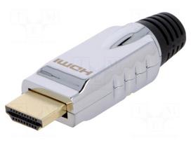 Connector: HDMI | plug | male | gold-plated | for cable | straight