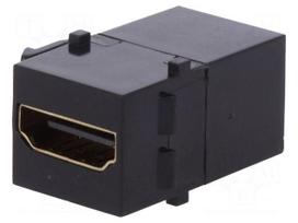 Coupler | socket | female x2 | HDMI socket x2 | Keystone | gold-plated