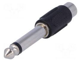 Adapter | Jack 6.35mm plug,RCA socket | mono