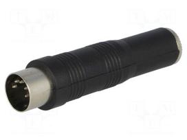 Adapter | DIN 5pin plug,Jack 6.35mm socket | stereo,180° | PIN: 5