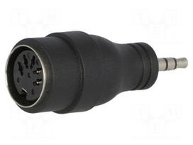Adapter | DIN 5pin socket,Jack 3.5mm plug | stereo,180° | PIN: 5