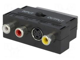 Adapter | RCA socket x3,SCART plug,SVHS socket 4pin
