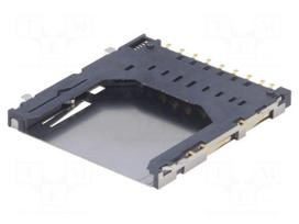 Connector: for cards | SD | push-push | SMT | gold-plated | PIN: 12 | 0.5A