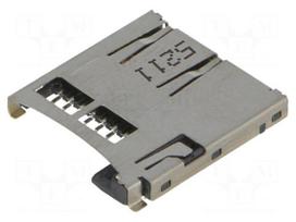 Connector: for cards | SD Micro | push-push | SMT | gold-plated