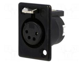 Socket | XLR | female | PIN: 4 | straight | soldering | silver plated | 50V