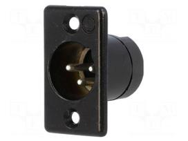 Socket | XLR | male | PIN: 3 | straight | soldering | Contacts: brass | 50V