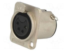 Socket | XLR | female | PIN: 4 | straight | with push button | soldering