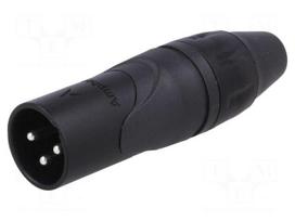 Plug | XLR | male | PIN: 3 | straight | for cable | soldering | 133V | 15A