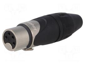 Plug | XLR | female | PIN: 4 | straight | for cable | soldering | tinned