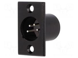 Socket | XLR | male | PIN: 4 | for panel mounting,screw | soldering
