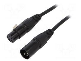 Male-female | PIN: 3 | Cable: XLR-XLR | 1m
