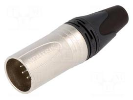 Plug | XLR | male | PIN: 7 | straight | for cable | soldering | 5A | 3.5÷8mm