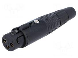 Plug | XLR | female | PIN: 3 | straight | for cable | gold-plated