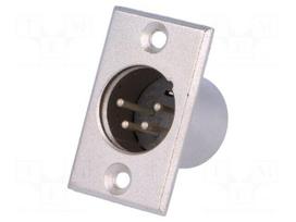Socket | XLR | male | PIN: 4 | soldering | Case: XLR standard