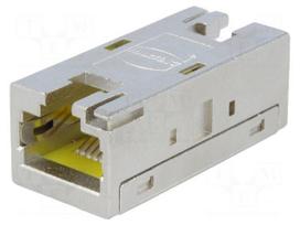 Coupler | RJ45 | PIN: 8 | Cat: 6 | shielded | Layout: 8p8c | for cable