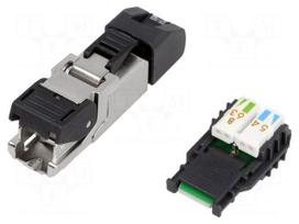 Plug | RJ45 | PIN: 8 | Cat: 6a | shielded | Layout: 8p8c | 5÷9mm | IDC
