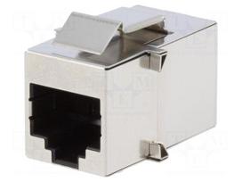 Coupler | Cat: 6a | shielded | Layout: 8p8c | RJ45 socket,both sides
