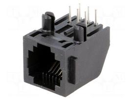 Socket | RJ12 | PIN: 6 | Cat: 3 | Layout: 6p6c | THT | on PCBs | 12.7mm
