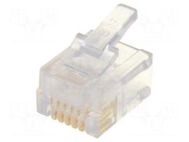Plug | RJ12 | PIN: 6 | Layout: 6p6c | IDC,crimped | for cable