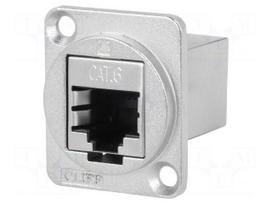 Coupler | FT | Cat: 6 | shielded | Layout: 8p8c | RJ45 socket,both sides