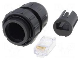 Plug | RJ45 | DC | PIN: 8 | Cat: 6 | Layout: 8p8c | Locking: bayonet | IDC