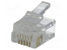 Plug | RJ12 | PIN: 6 | Contacts: phosphor bronze | gold-plated | UL94V-2