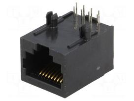 Socket | RJ45 | PIN: 8 | Layout: 8p8c | THT | on PCBs | angled 90°