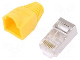 Plug | RJ45 | PIN: 8 | Cat: 6 | shielded,with protection | Layout: 8p8c