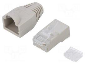 Plug | RJ45 | PIN: 8 | Cat: 6 | shielded,with protection | Layout: 8p8c