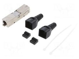 Coupler | Cat: 6a | shielded | Layout: 8p8c | 22AWG÷26AWG | for cable