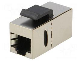 Socket | coupler | Cat: 6 | shielded,Keystone | Layout: 8p8c | straight