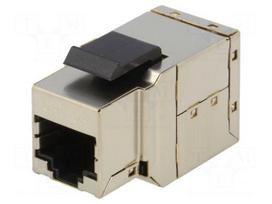 Socket | coupler | Cat: 6a | shielded,Keystone | Layout: 8p8c | straight