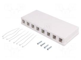 Socket | RJ45 housing | unshielded,Keystone | Colour: white | female