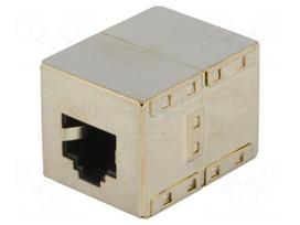 Socket | coupler | Cat: 6 | shielded | Layout: 8p8c | RJ45 socket x2