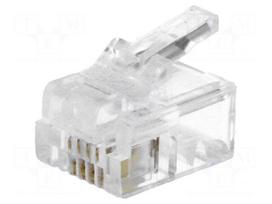 Plug | RJ12 | PIN: 4 | Layout: 6p4c | IDC,crimped | for cable